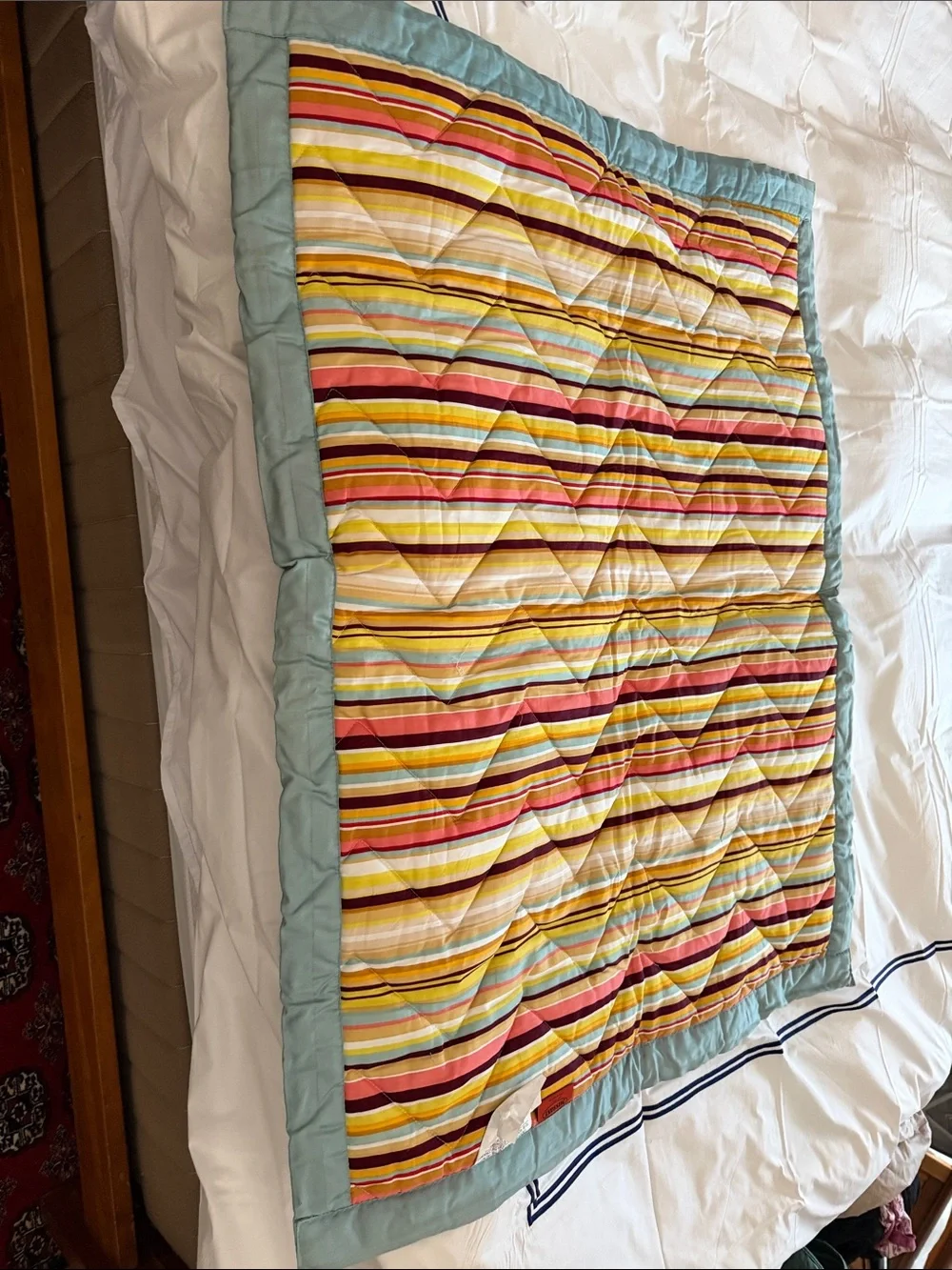 Mission for Target crib blanket and matching fitted sheet.